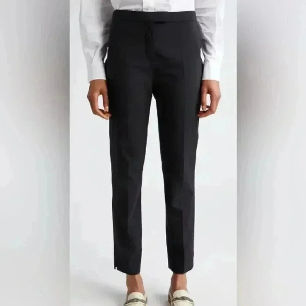 Eleventy grey wool blend trendy work stylish day 2 nite cuffed cropped  pants 44